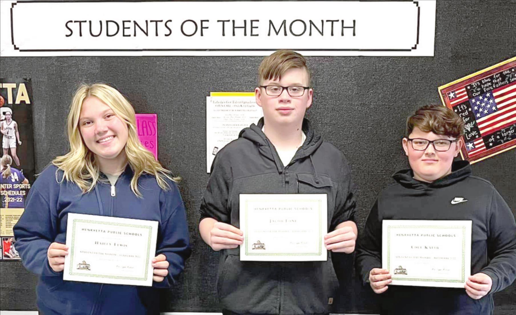 Hms Students Of The Month