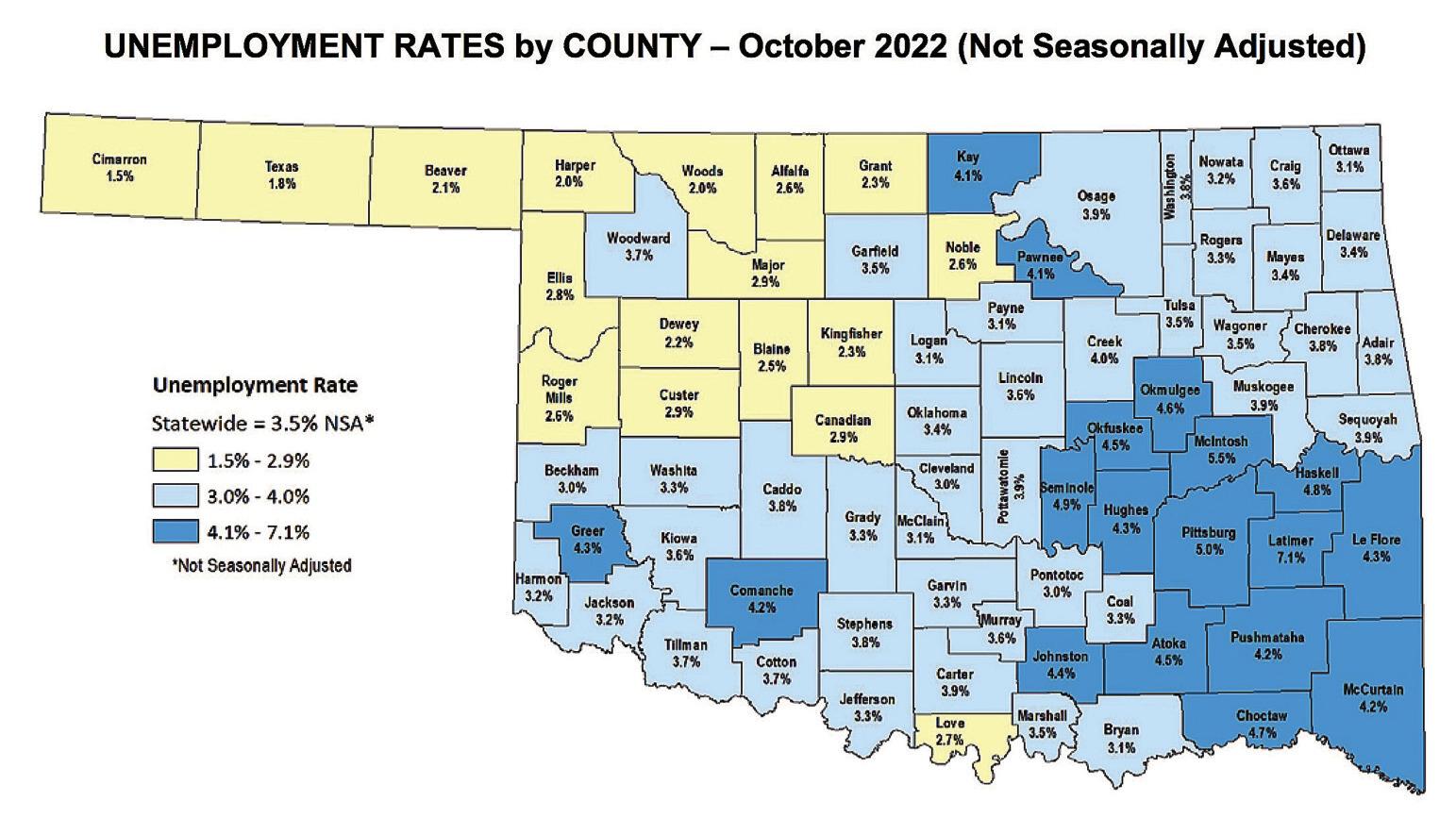 Unemployment rates rise in Oklahoma